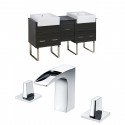 American Imaginations AI-17336 Plywood-Melamine Vanity Set In Dawn Grey With 8-in. o.c. CUPC Faucet