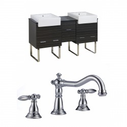 American Imaginations AI-17337 Plywood-Melamine Vanity Set In Dawn Grey With 8-in. o.c. CUPC Faucet