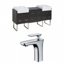 American Imaginations AI-17344 Plywood-Melamine Vanity Set In Dawn Grey With Single Hole CUPC Faucet
