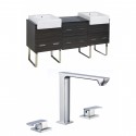 American Imaginations AI-17357 Plywood-Melamine Vanity Set In Dawn Grey With 8-in. o.c. CUPC Faucet