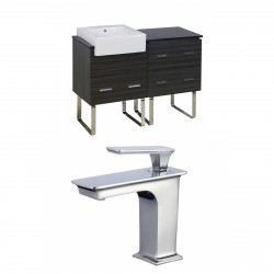 American Imaginations AI-17359 Plywood-Melamine Vanity Set In Dawn Grey With Single Hole CUPC Faucet