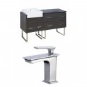 American Imaginations AI-17365 Plywood-Melamine Vanity Set In Dawn Grey With Single Hole CUPC Faucet