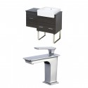 American Imaginations AI-17369 Plywood-Melamine Vanity Set In Dawn Grey With Single Hole CUPC Faucet