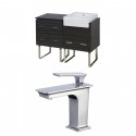 American Imaginations AI-17371 Plywood-Melamine Vanity Set In Dawn Grey With Single Hole CUPC Faucet