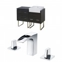 American Imaginations AI-17375 Plywood-Melamine Vanity Set In Dawn Grey With 8-in. o.c. CUPC Faucet