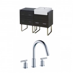 American Imaginations AI-17377 Plywood-Melamine Vanity Set In Dawn Grey With 8-in. o.c. CUPC Faucet