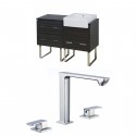 American Imaginations AI-17379 Plywood-Melamine Vanity Set In Dawn Grey With 8-in. o.c. CUPC Faucet