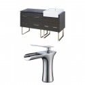 American Imaginations AI-17383 Plywood-Melamine Vanity Set In Dawn Grey With Single Hole CUPC Faucet
