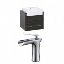 American Imaginations AI-17385 Plywood-Melamine Vanity Set In Dawn Grey With Single Hole CUPC Faucet