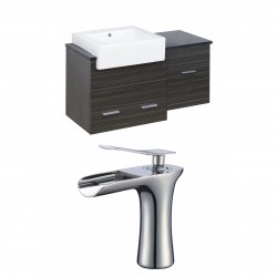 American Imaginations AI-17391 Plywood-Melamine Vanity Set In Dawn Grey With Single Hole CUPC Faucet