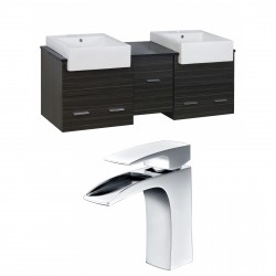 American Imaginations AI-17397 Plywood-Melamine Vanity Set In Dawn Grey With Single Hole CUPC Faucet