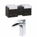 American Imaginations AI-17397 Plywood-Melamine Vanity Set In Dawn Grey With Single Hole CUPC Faucet