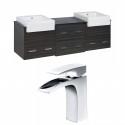 American Imaginations AI-17414 Plywood-Melamine Vanity Set In Dawn Grey With Single Hole CUPC Faucet