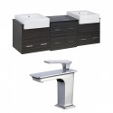 American Imaginations AI-17418 Plywood-Melamine Vanity Set In Dawn Grey With Single Hole CUPC Faucet