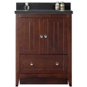 American Imaginations AI-17533 Plywood-Veneer Vanity Set In Walnut