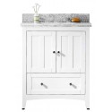 American Imaginations AI-17576 Plywood-Veneer Vanity Set In White