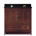 American Imaginations AI-17584 Plywood-Veneer Vanity Set In Walnut