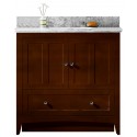 American Imaginations AI-17590 Plywood-Veneer Vanity Set In Walnut