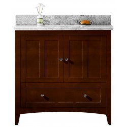 American Imaginations AI-17598 Plywood-Veneer Vanity Set In Walnut