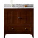 American Imaginations AI-17600 Plywood-Veneer Vanity Set In Walnut