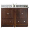 American Imaginations AI-17758 Plywood-Veneer Vanity Set In Walnut