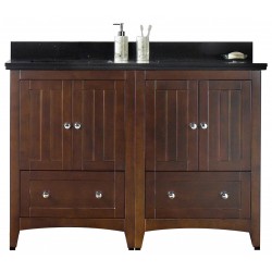 American Imaginations AI-17768 Plywood-Veneer Vanity Set In Walnut