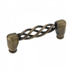Zurich 3 9/16" Overall Length Twisted Iron Cabinet Pull