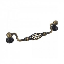 Zurich 5 15/16" Overall Length Twisted Iron Cabinet Pull