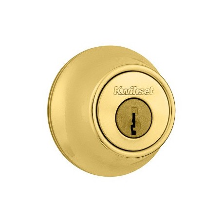 Kwikset 660 Single Cylinder Deadbolt in Polished Brass SPECIAL, LIMITED STOCK
