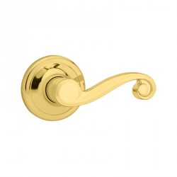 Kwikset 720LL Lido Passage Lever in Polished Brass