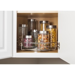 Hardware Resources MLSR18-S-R Single Shelf Lazy Susan, Finish-Polished Chrome