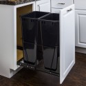 Hardware Resource CAN-EBMD50 Double Pullout Waste Container System (50-Quart)
