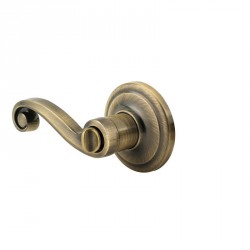 Kwikset 300LL US5 Left Handed RCAL RCS Lido Lever Privacy in Antique Brass