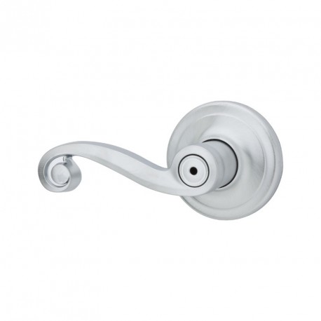 Kwikset 300LL US26D Left Handed Lido Privacy Lever in Satin Chrome