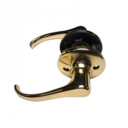 Kwikset 200PL US3 Portico Passage Lever in Polished Brass