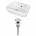 American imaginations AI-14869 Unique Vessel Set In White Color And Drain