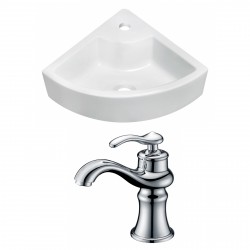 American imaginations AI-14991 Unique Vessel Set In White Color With Single Hole CUPC Faucet