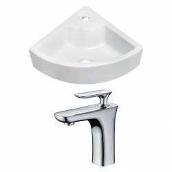 American imaginations AI-14993 Unique Vessel Set In White Color With Single Hole CUPC Faucet