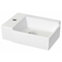 American imaginations AI-1307 16.25-in. W x 11.75-in. D Wall Mount Rectangle Vessel In White Color For Single Hole Faucet