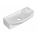 American imaginations AI-1757 17.75-in. W x 8.75-in. D Wall Mount Rectangle Vessel In White Color For Single Hole Faucet