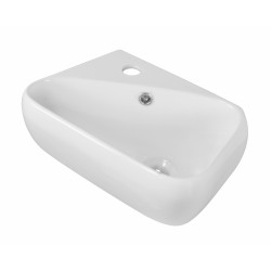 American imaginations AI-1758 17.5-in. W x 11-in. D Above Counter Rectangle Vessel In White Color For Single Hole Faucet