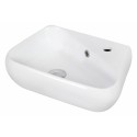 American imaginations AI-1766 17.5-in. W x 11-in. D Above Counter Unique Vessel In White Color For Single Hole Faucet