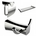 American imaginations AI-13442 Robe Hook, Multi-Rod Towel Rack And Toilet Paper Holder Accessory Set