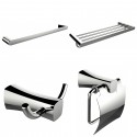 American imaginations AI-14008 Single And Multi-Rod Towel Rack With Robe Hook And Toilet Paper Holder Accessory Set