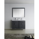 American imaginations AI-18131 46-in. W x 18-in. D Modern Wall Mount Plywood-Melamine Vanity Base Only In Dawn Grey