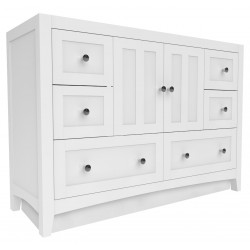 American imaginations AI-17476 Modern Plywood-Veneer Vanity Base Set Only In White