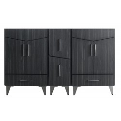 American imaginations AI-18134 Modern Plywood-Melamine Vanity Base Set Only In Dawn Grey