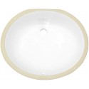 American imaginations AI-68 19.5-in. W x 16.25-in. D Oval Undermount Sink In White Color