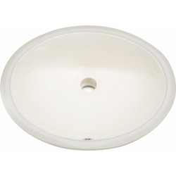 American imaginations AI-128 19.75-in. W x 15.75-in. D Oval Undermount Sink In Biscuit Color