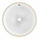 American imaginations AI-260 16.5-in. W x 16.5-in. D Round Undermount Sink In White Color